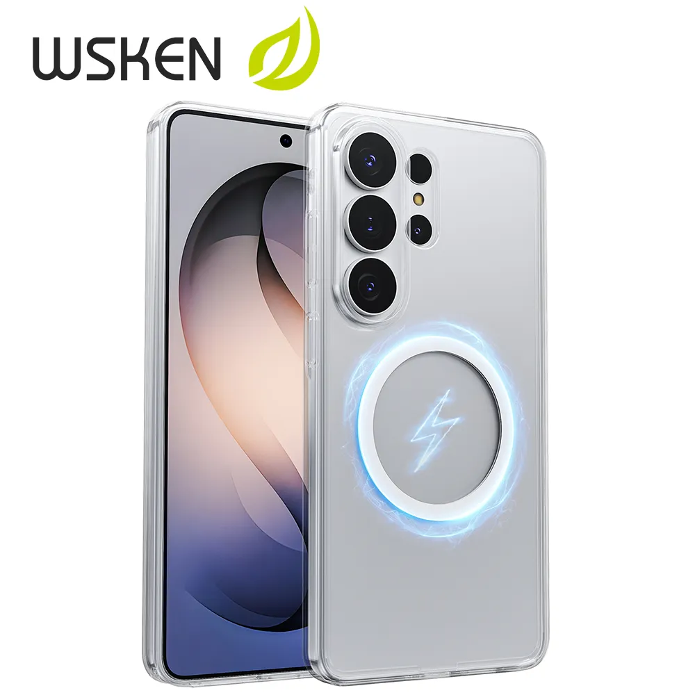 [Tahan lama, tidak menguning]WSKEN Samsung S26 Ultra Case Ponsel Transparan Finishing HD yang jernih Perlindungan jatuh penuh Material premium anti-kuning