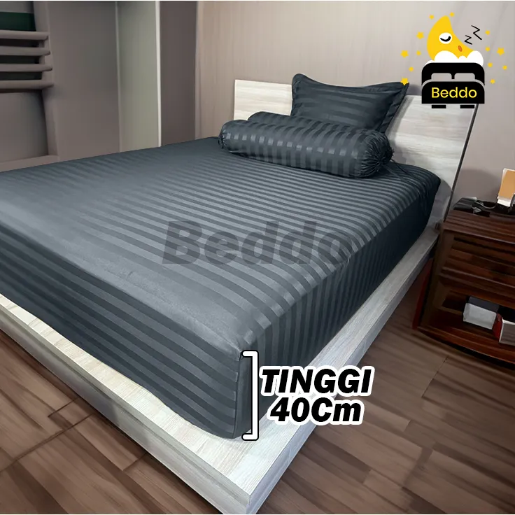 (Beddo)Tinggi 40: Sprei Hotel Micro Tencel Premium Bahan Tebal Gramasi 120 Ukuran 180x200 160x200