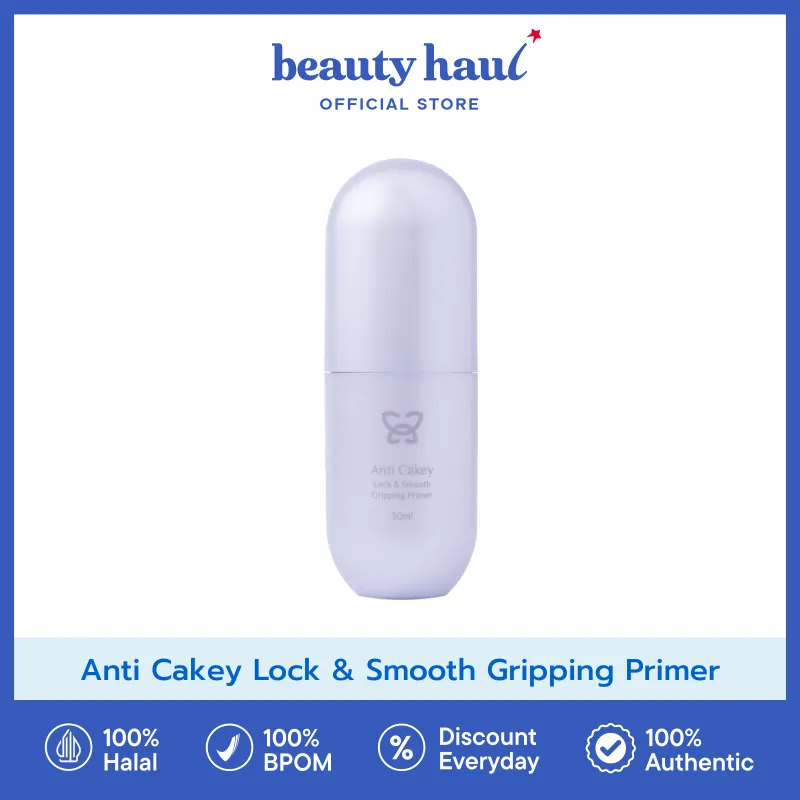 MOTHER OF PEARL Anti Cakey Lock & Smooth Gripping Primer - Primer Makeup Oil Control, Base Foundation Tahan Lama, Pore Blurring untuk Hasil Halus
