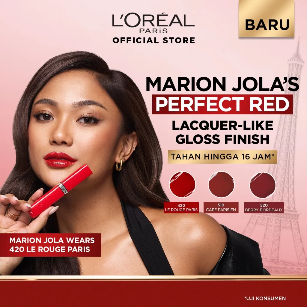[BARU] L'Oreal Paris Infallible Laque Resistance - Lip Cream Glossy Pigmented Nyaman Lipstik Transferproof Longlasting hingga 16 Jam