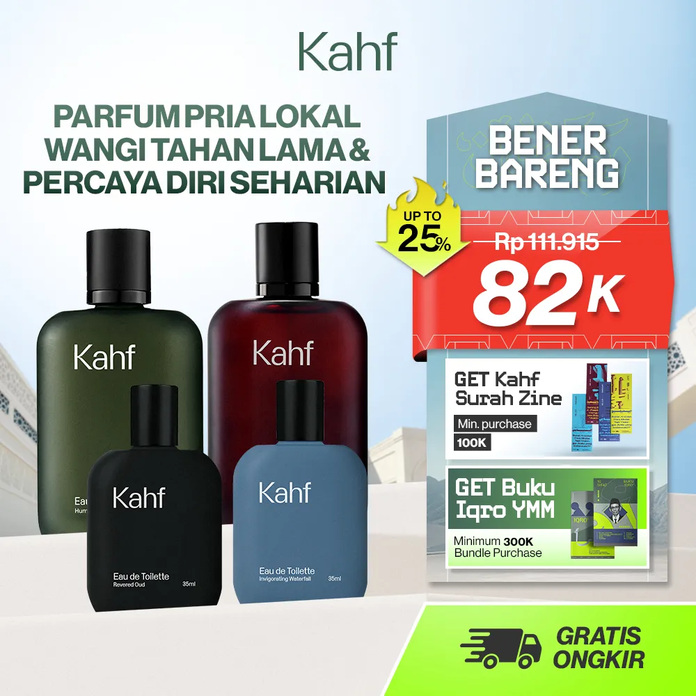 NEW! Kahf Fragrance Series - Eau de Toilette 35 ml & Eau de Parfum 100 ml - EDT EDP Fragrance - Parfum Pria Lokal Wangi Tahan Lama & Percaya Diri Seharian - Suitable for Daily Use