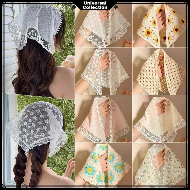 BANDO SCARF FASHION KOREA MODEL RENDA CASUAL AESTHETIC / HEADBAND SYAL RAW LACE / BANDANA KOREAN STYLE