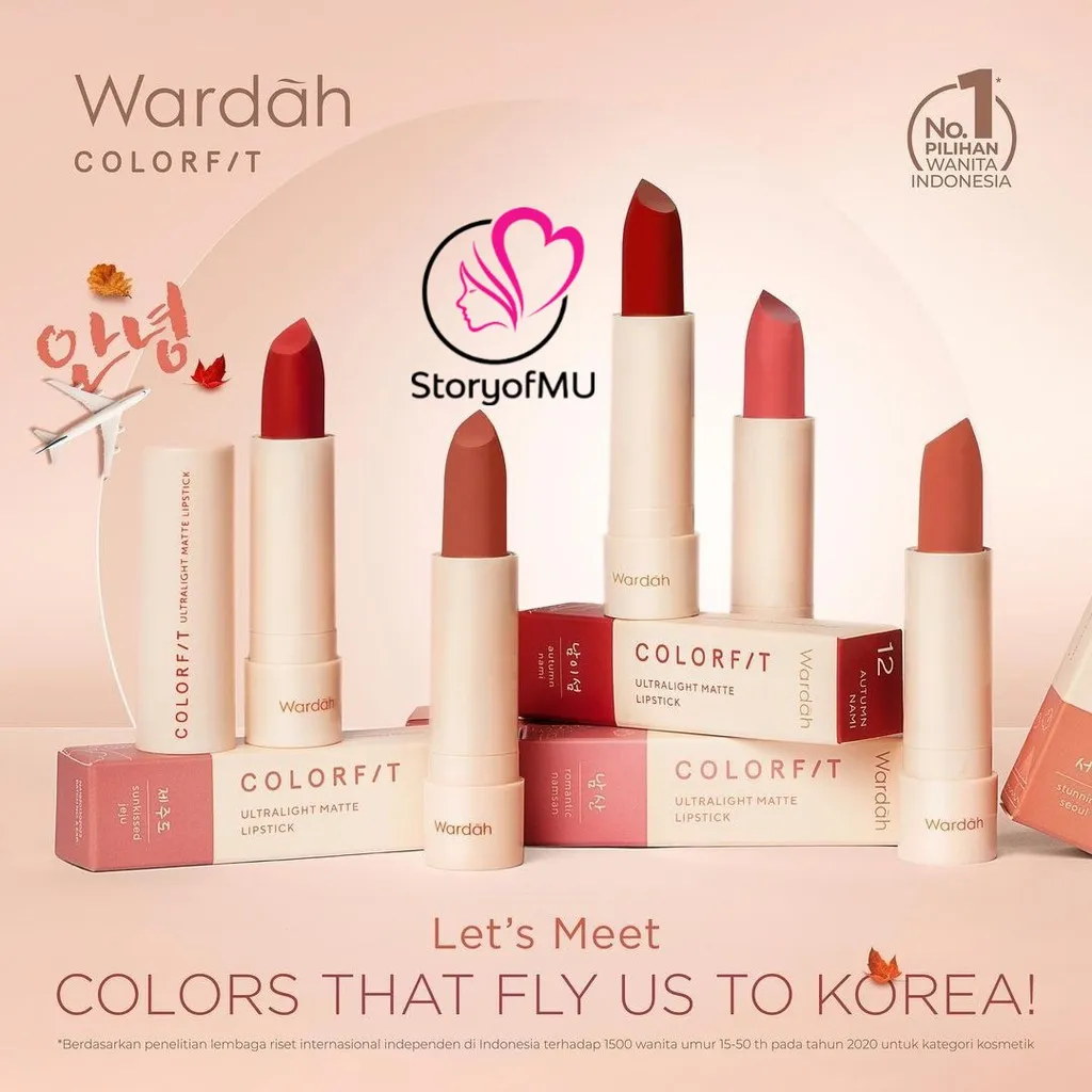 [New Shade 1-13] WARDAH Colorfit Ultralight Matte Lipstick 3.6gr / Korea Edition