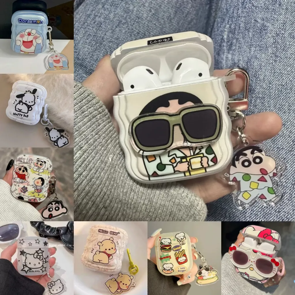 NEW HEADSET BLUETOOTH TWS INPODS I12 EARPHONE BLUETOOTH 5.0 WITH TRANSPARENT CARTOON CASING