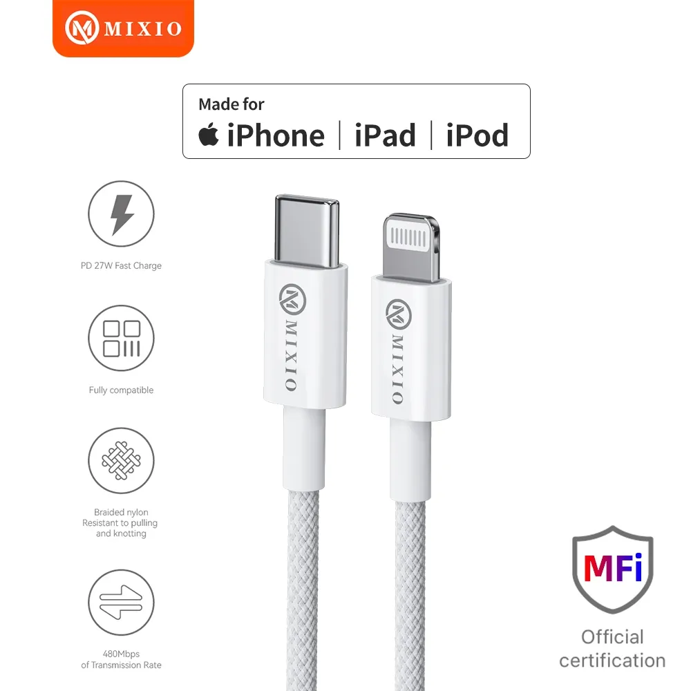 MIXIO MFi Kabel Data iPhone iPad Type C to Lightning 11 12 13 14 Fast Charging
