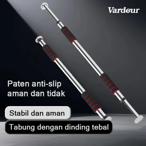 Vardour PULL UP BAR PORTABLE UNTUK PINTU - Alat Chin Up & Push Up Rumahan TANPA BOR  (BAJA KUAT 150KG) Doorway  Up  Alat Bantu Push Up Chin Up  Alat Bantu Fitness Outdoor pull bar