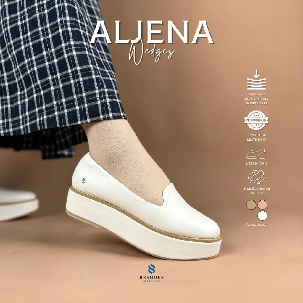 BRSHOES ALJENA Sepatu Wedges Casual Wanita