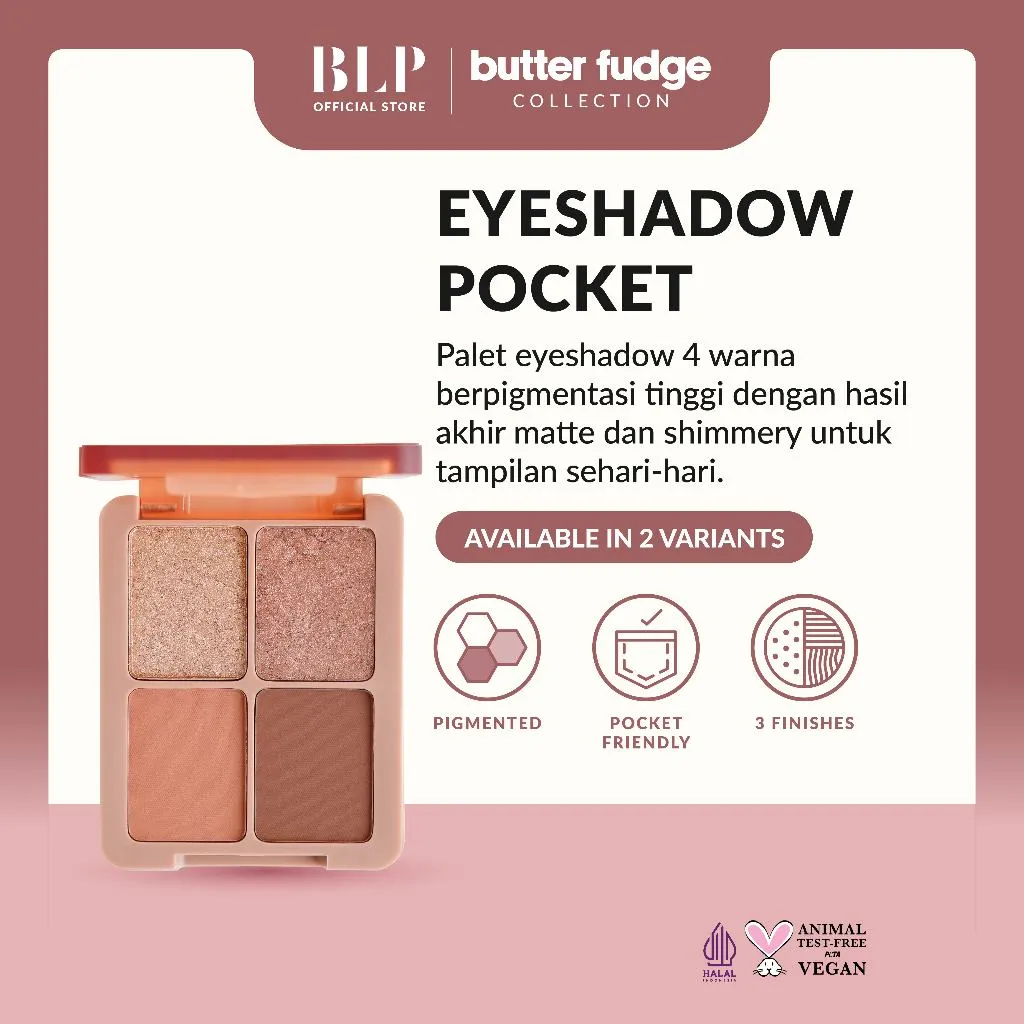 BLP - Eyeshadow Pocket - 4 Colors - Butter Fudge Collection