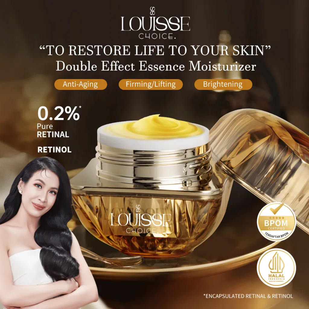 [LIVE]LOUISSE CHOICE Double Effect RETINAL & RETINOL Essence Moisturizer 50ml Cream ANTI-AGING BPOM r