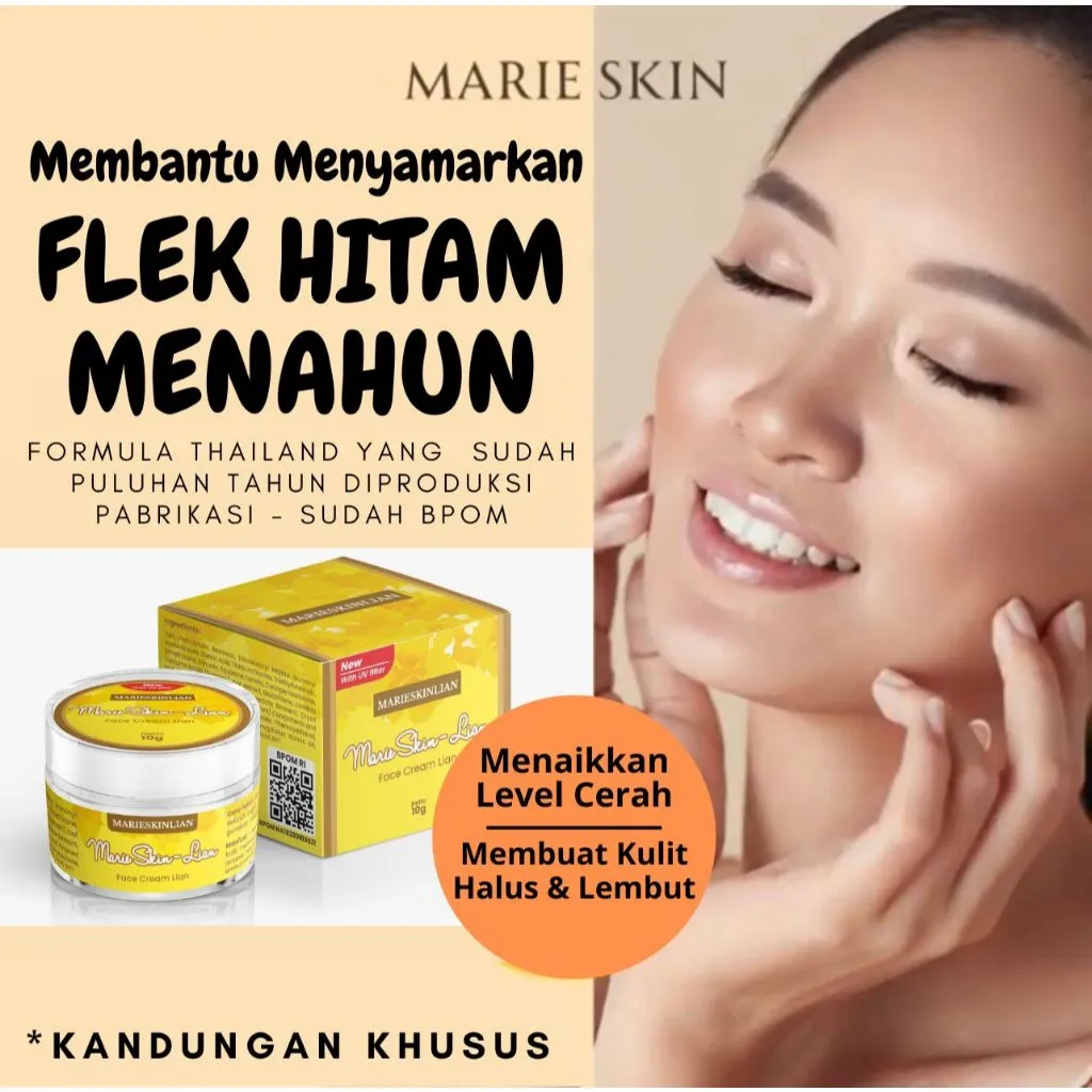 Marieskinlian - Lian Cream 10gr & Moisturizer Krim Pelembab Siang Malam Pencerah Wajah Memudarkan Bekas Jerawat dan Flek Hitam Membuat Kulit Lembab Untuk Kulit Berjerawat Berminyak Normal Kering Skincare Glowing