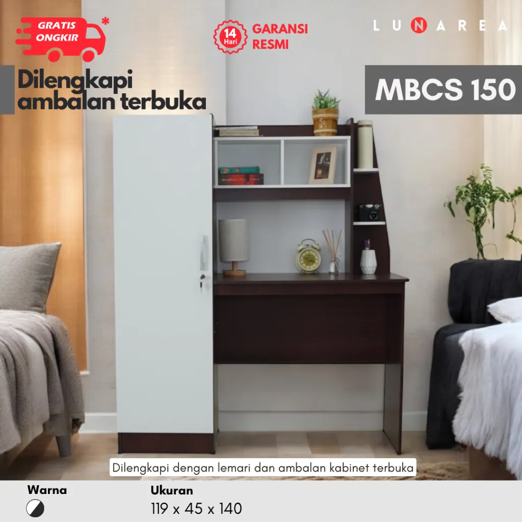 Lunarea Furniture - MBCS 150 - Meja Tulis - Meja Belajar Minimalis - Meja Belajar Anak