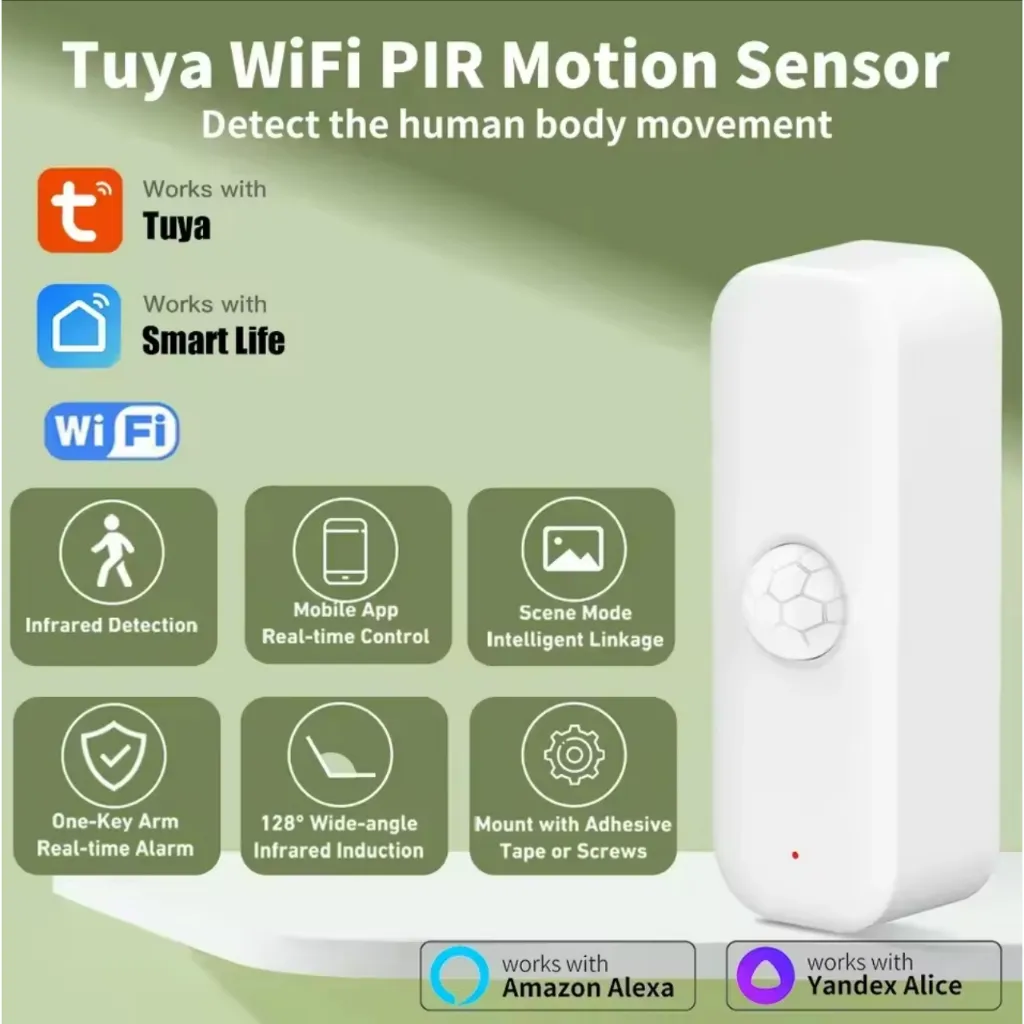 Tuya WiFi PIR motion sensor, smart home, human body infrared detector, safe and intelligent life