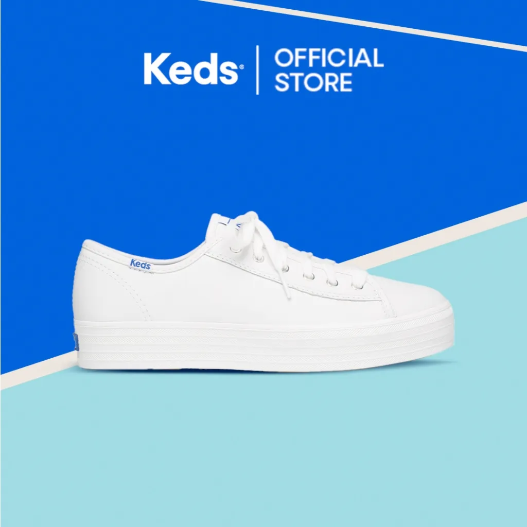 Keds Sepatu Wanita Triple Kick Leather White-WH57310