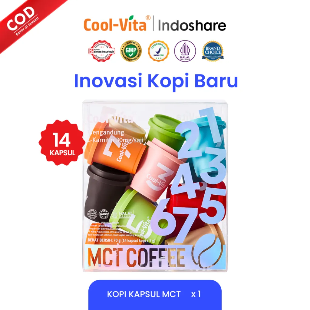 [CLEARANCE SALE] Inovasi Kopi Baru Coolvita Big Box MCT Coffee Mix 14 Kapsul  dengan Varian Rasa yang Enak dan Nikmat ID