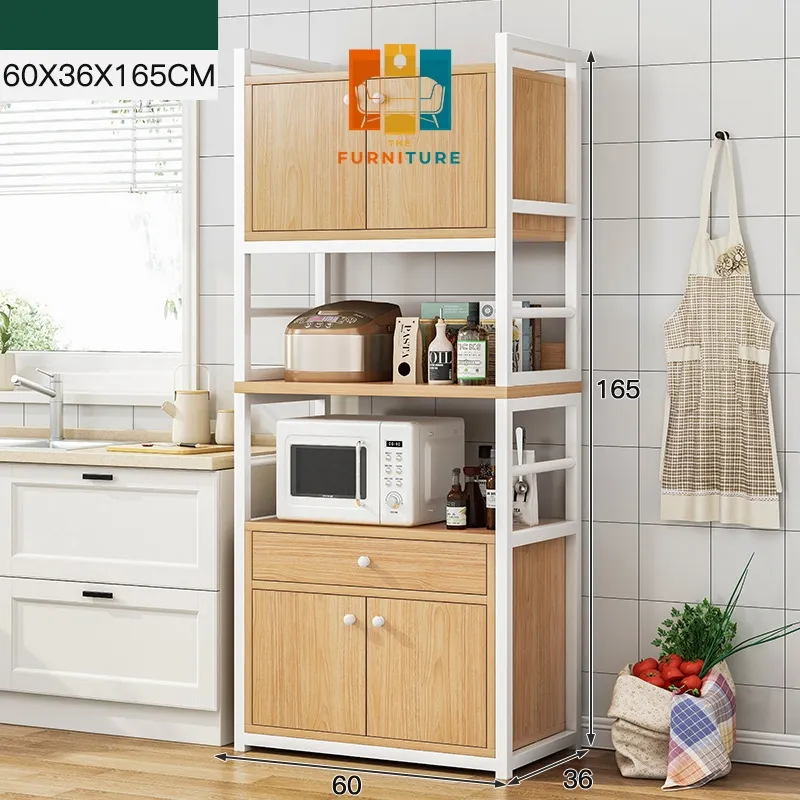 The Furniture - Lemari Dapur Kayu/Rak Dapur Minimalis/Rak Dapur Serbaguna/Lemari Dapur Minimalis /Rak Microwave