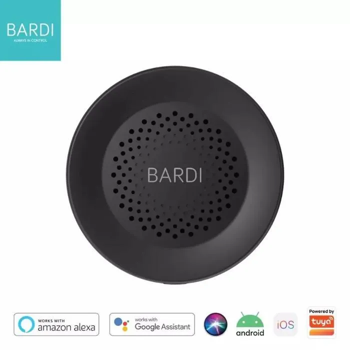 BARDI Smart Sirene Alarm Wifi dilengkapi dengan sensor suhu dan kelembaban, temperature and humidity