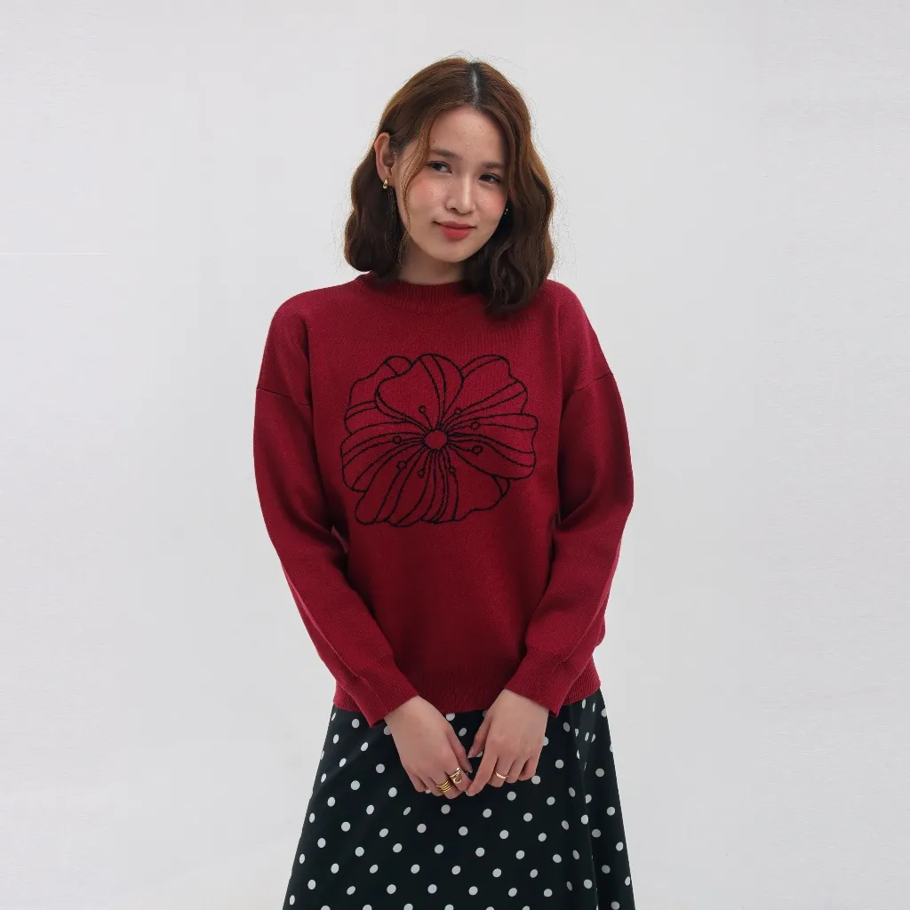 Loony - Cassia Maroon - Sweater