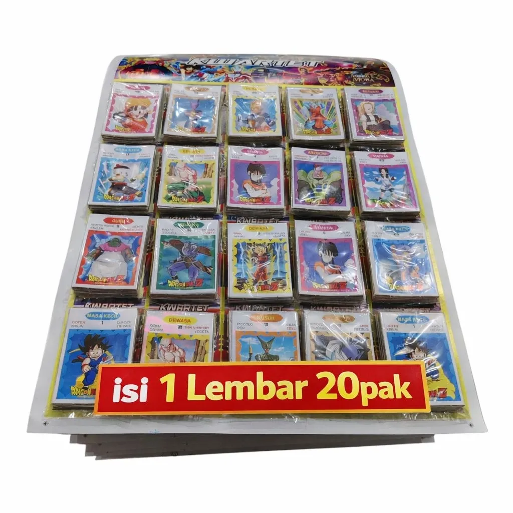 ISI 640PCS 1 LEMBAR 20PAK KARTU KWARTET MAINAN ANAK TEPUK VIRAL READY STOK