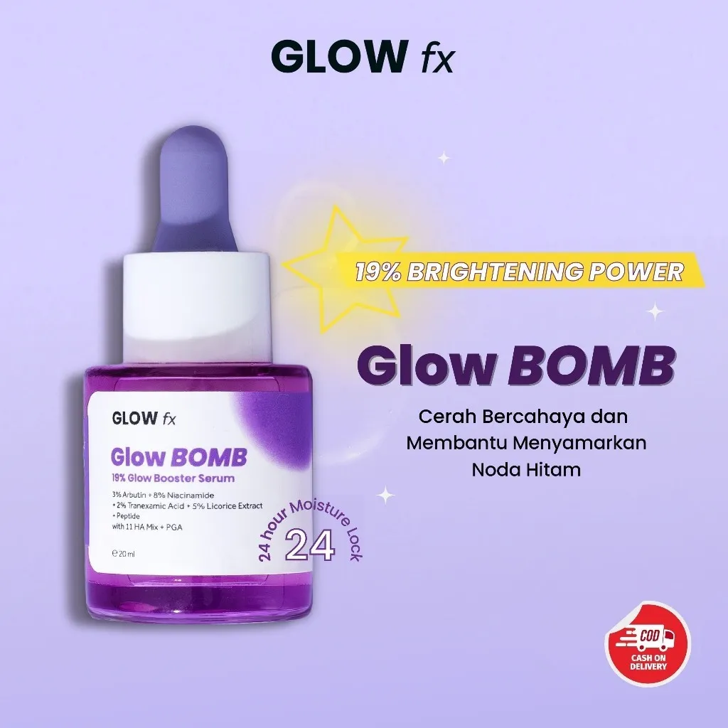 GLOW FX Glow Bomb Serum 20ml Mencerahkan Kulit Bekas Jerawat 19% Brightening