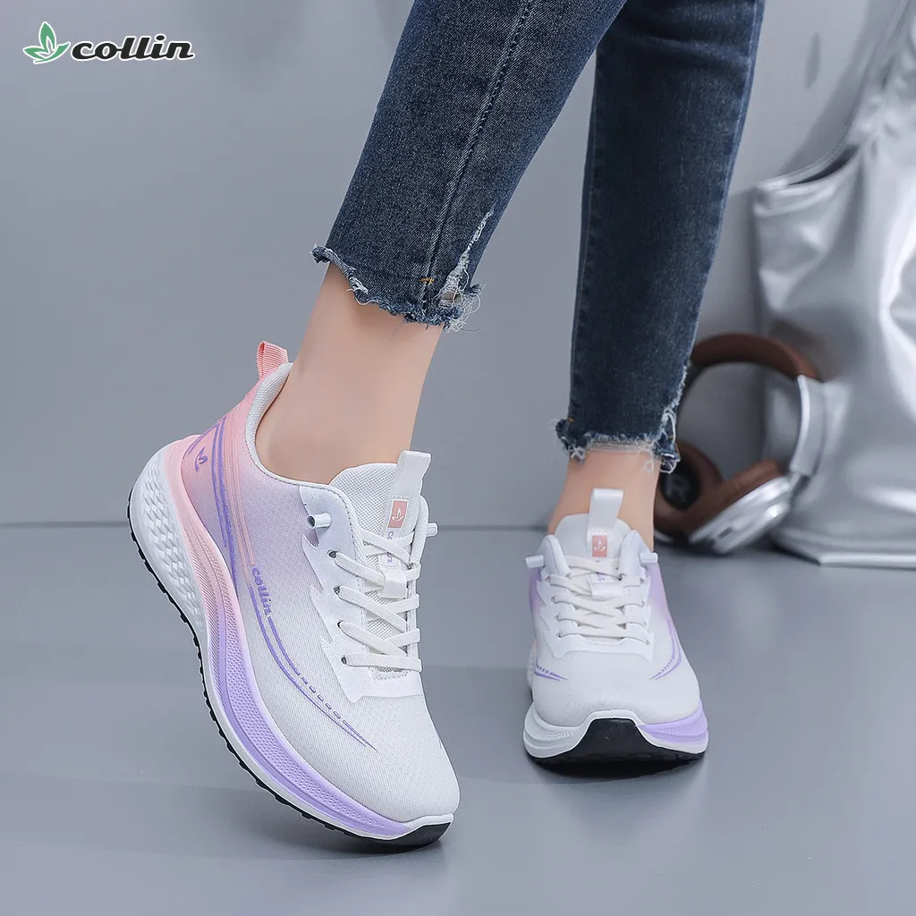COLLIN Sepatu Sneakers Wanita Tali Running Shoes Sporty Casual Gradient Edition OIN2008