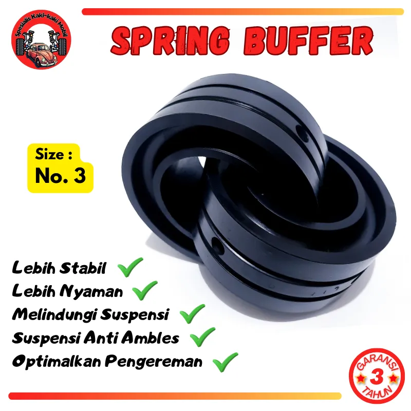 Karet DAMPER DUMPER Spring Buffer Shock Per Depan Belakang Peredam Guncangan Mobil Size No. 3