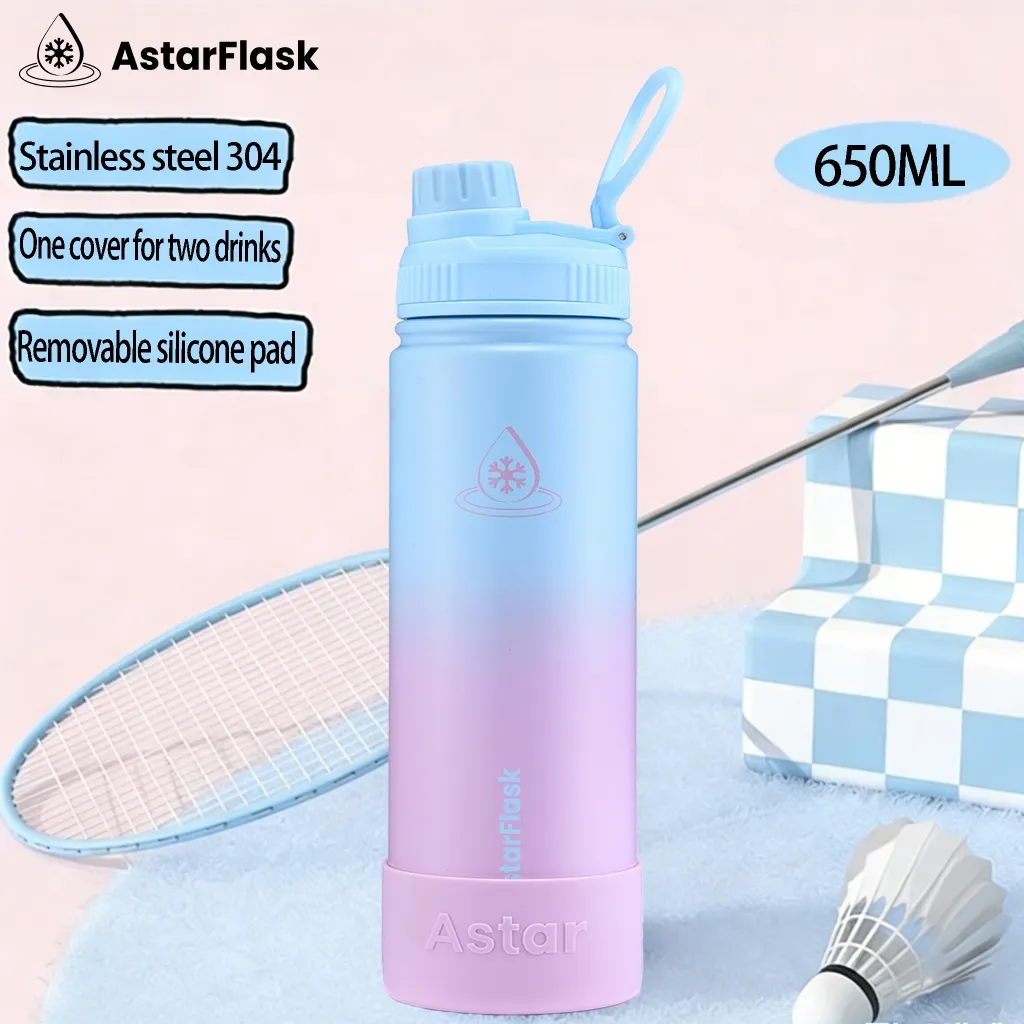 ORIGINAL Quality AstarFlask Botol Minum 1 liter Aesthetic Tumbler Tahan Panas Dingin 24 Jam Stainless 304 Double Wall Termos Anak BPA Free