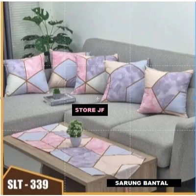 TERBARU!! Sarung bantal SOFA SET (1 SET 5 PCS+1 TAPLAK MEJA) modern SIZE bantal 40X40, terbaru