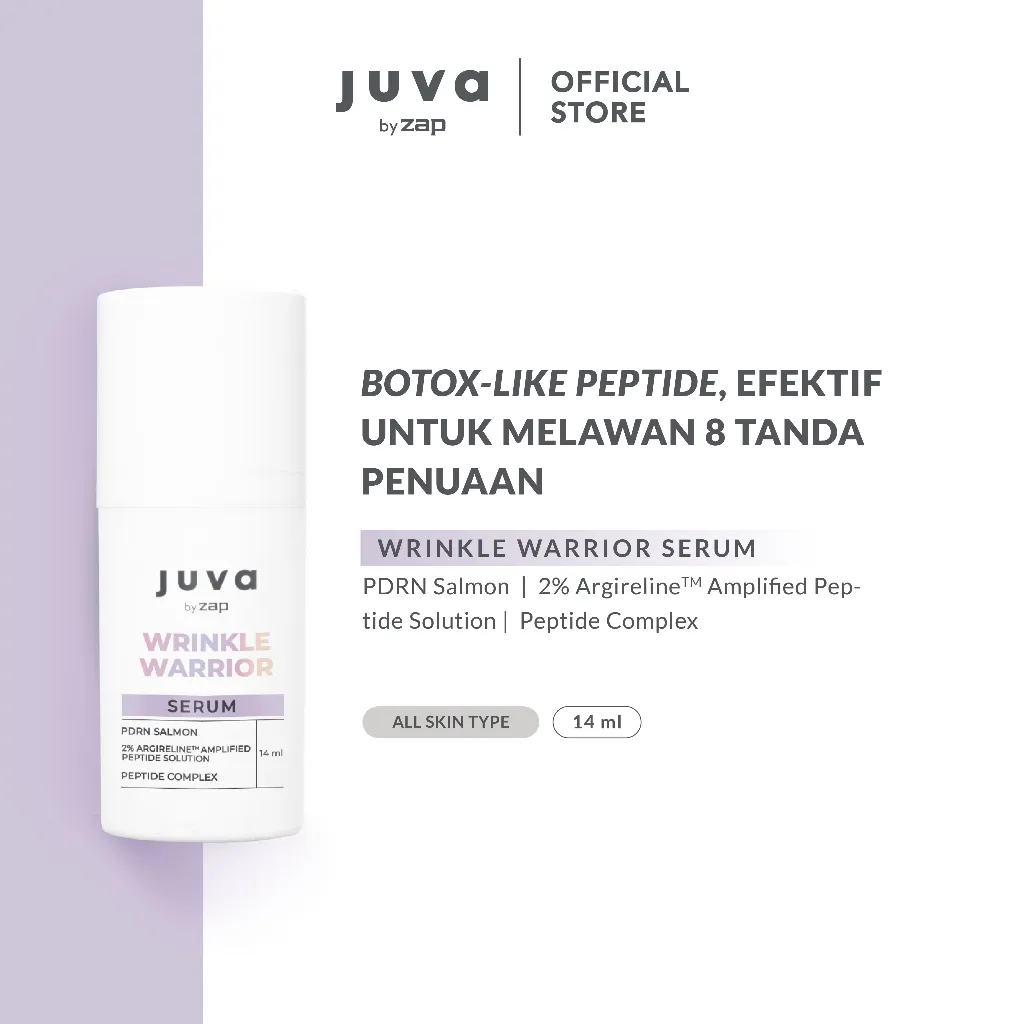 Juva by zap Wrinkle Warrior Serum 14 ml [ Botox Like Peptide | 2% Argireline Amplified Peptide Solution ]