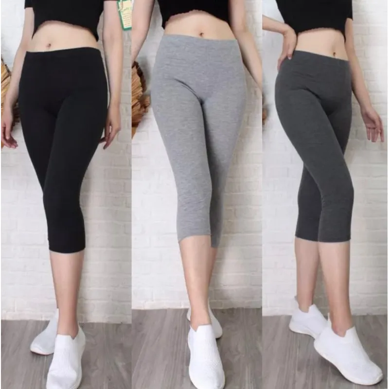 Leging 3/4 Wanita Jumbo Standar Bahan Kaos Rayon