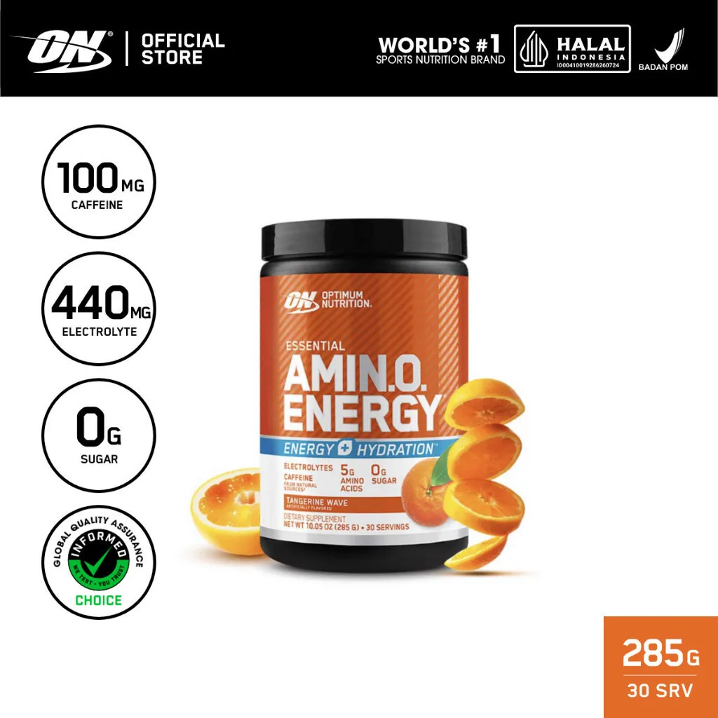 Optimum Nutrition Essential Amino Energy + Electrolytes 285 gr - Suplemen / Gym /Asam Amino