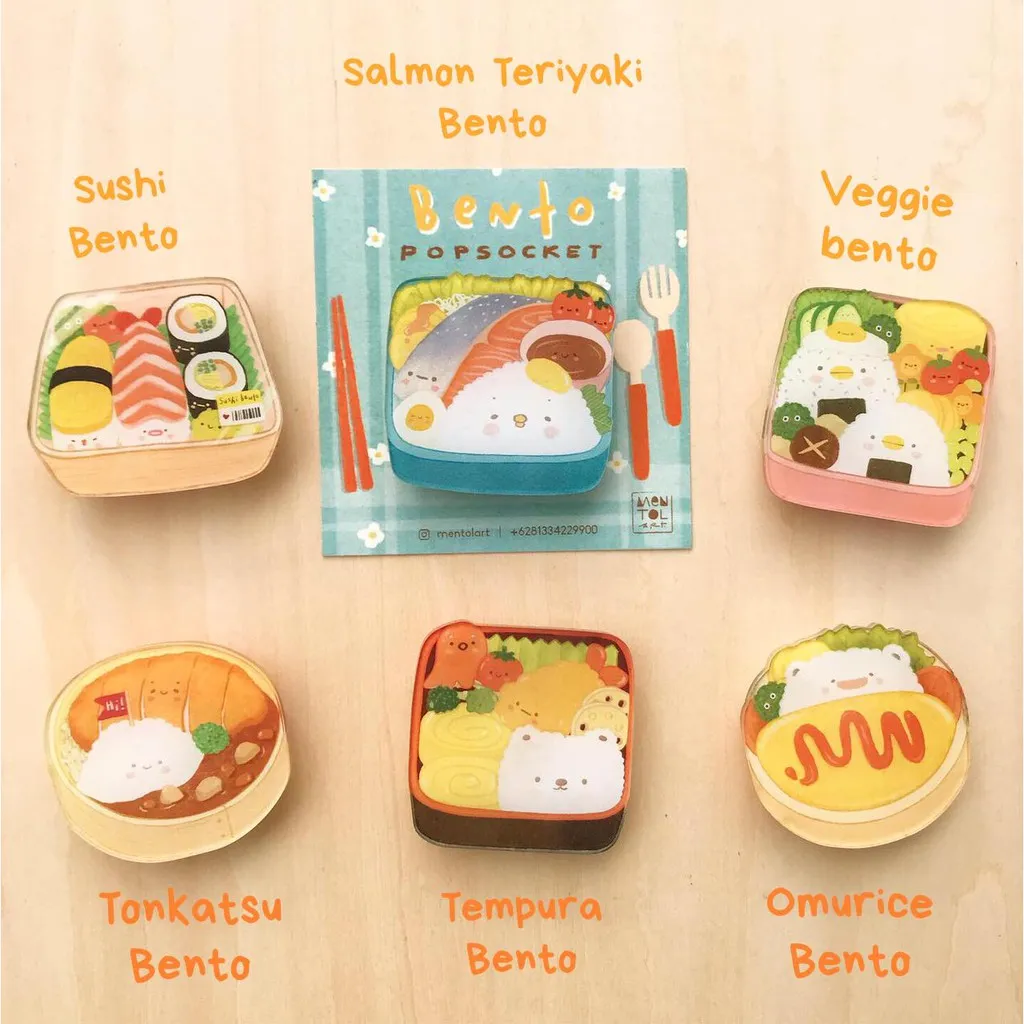 MENTOL ART Acrylic Pop Socket Phone Holder Bento Series - Popsocket Akrilik