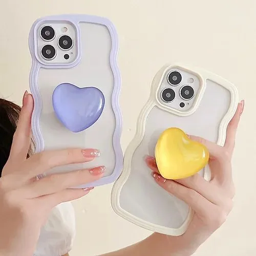 [MAPLESOL] AESTHETIC KOREAN HEART STAND HOLDER MAGSAFE PHONE AIRBAG GRIPTOK 3D PREMIUM lazy ring / LOVE HATI RING HOLDER / POP SOCKET / Phone Holder/ Phone Grip /POpsocket / pegangan Hp