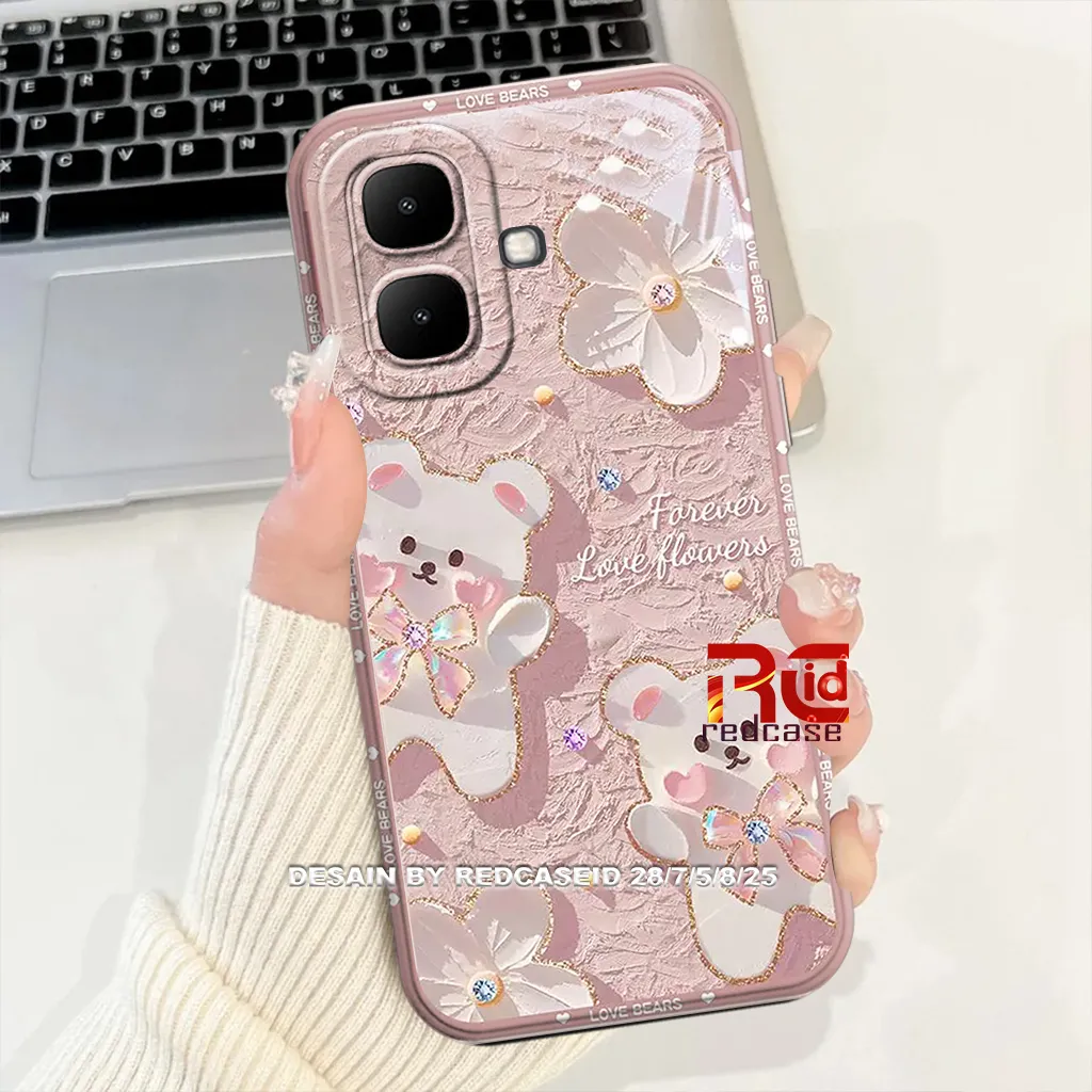 Softcase Infinix Smart 10 / Tecno Spark Go 2 - Motif Bear Cute - ProCamera Lentur
