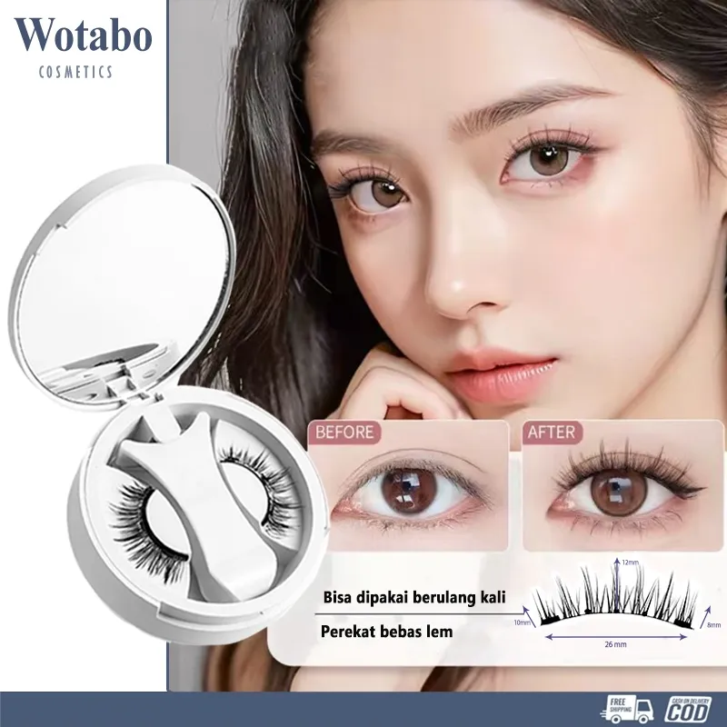 Wotabo Magnetic Eyelash Bulumata Magnet Tanpa Lem Series Bulu Mata Eyelash Extention Korea Natural Fake Lashes False Lashes