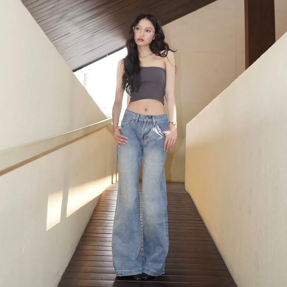 Britney Flare Low Waist Jeans - WEAR.THREEK