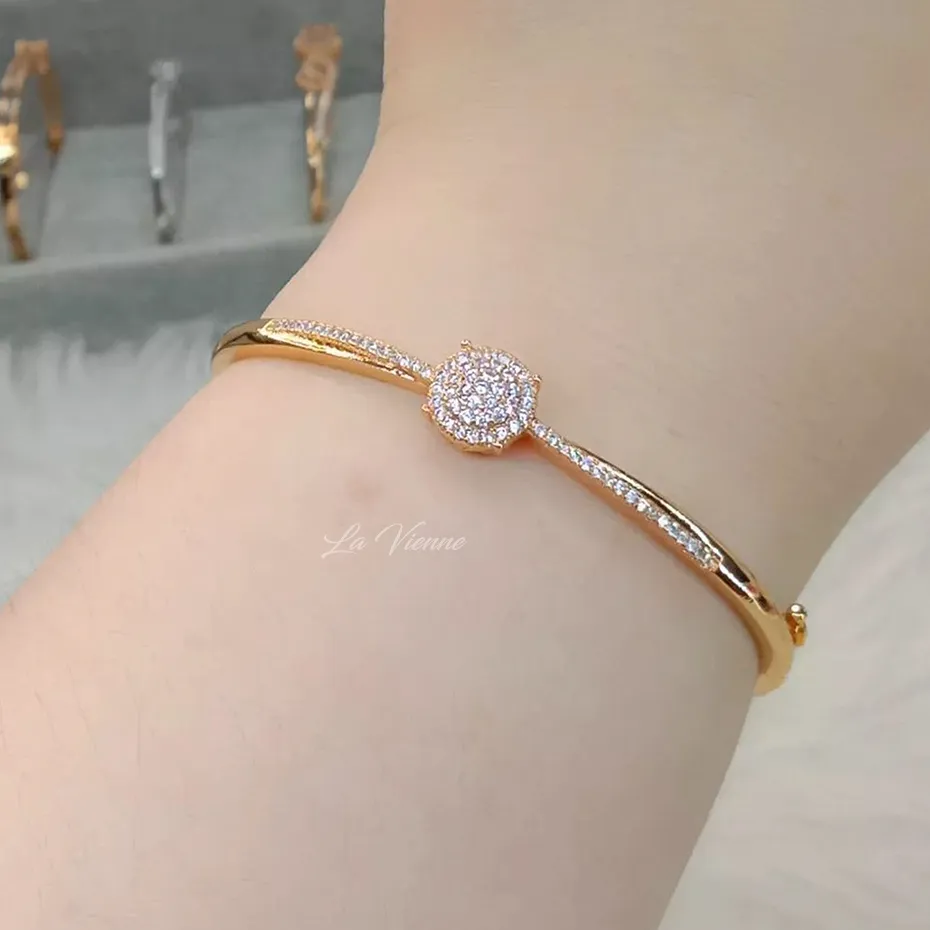La Vienne - Raiha - Gelang Titanium Wanita Anti Karat - Perhiasan Bangle Perempuan Elegan dan Mewah