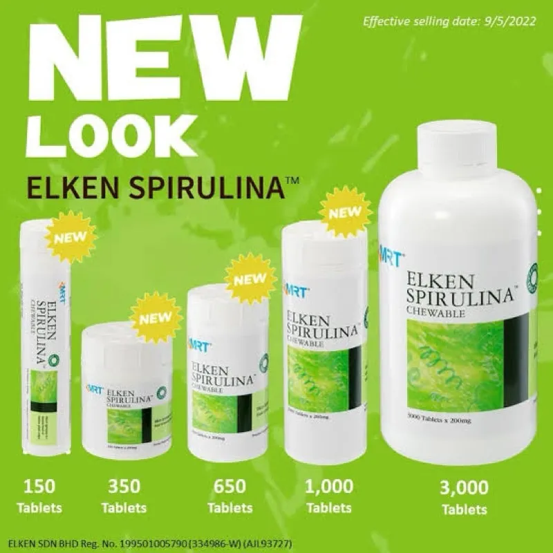 Spirulina Elken 650 Tab