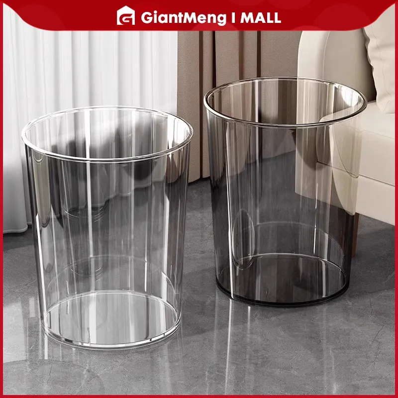 GiantMeng - Tempat Sampah Transparan 12L Aesthetic | Meja, Dapur, Kamar Mandi & Kantor