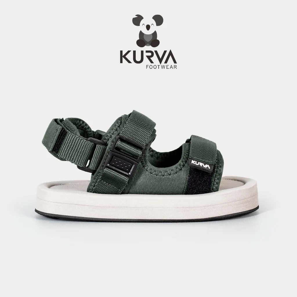[BEST SELLER] KURVA - LEONS Moss Grey Sandal Gunung Anak/Balita Laki-laki/Perempuan - Original Footwear