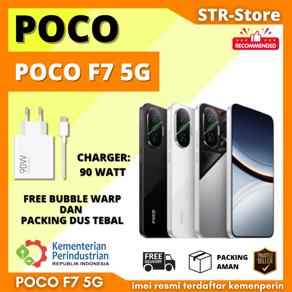 POCO F7 5G 12/512 GB SMARTPHONE GARANSI RESMI BATERAI 6500 mAh RAM 12 GB - POCO F7 5G