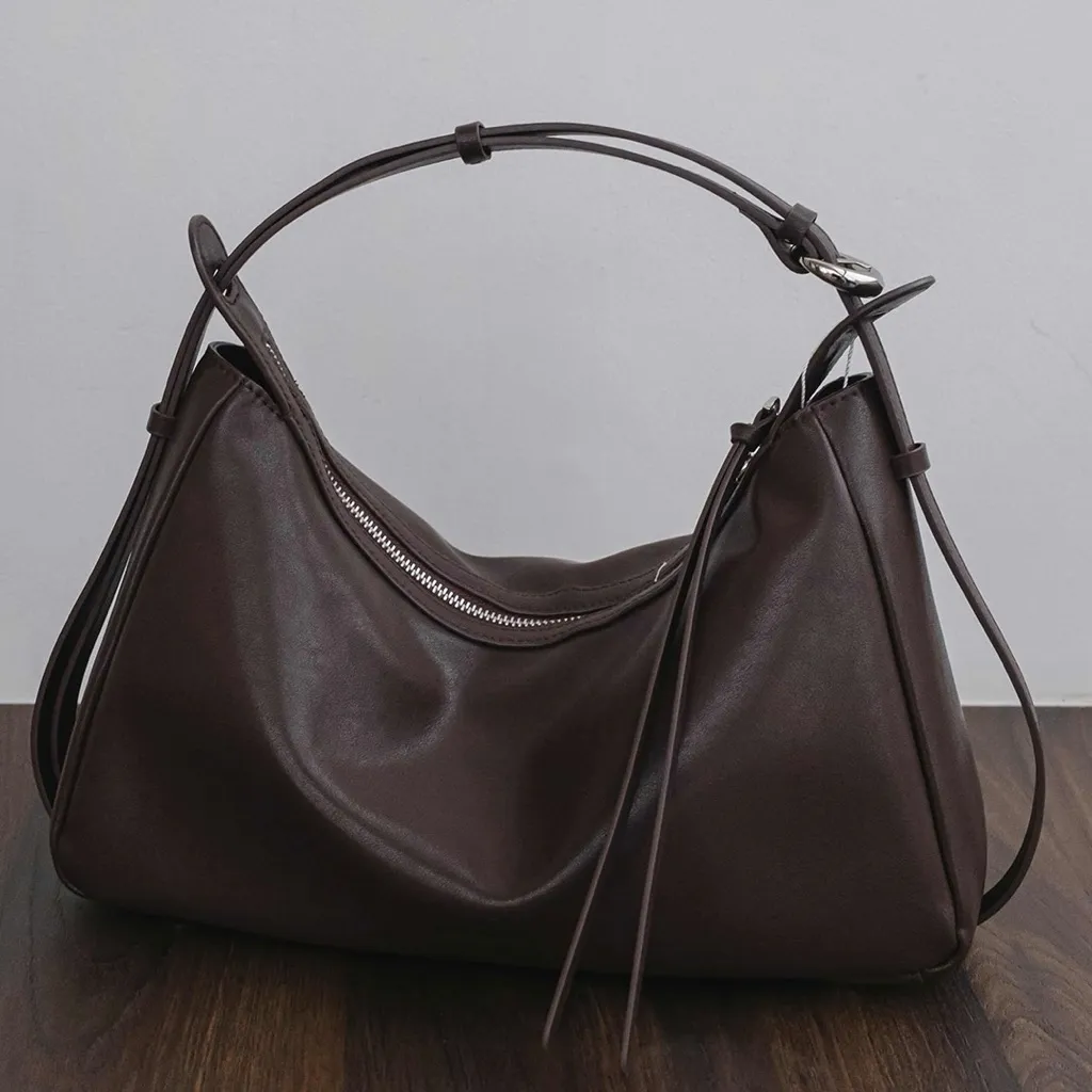 Nakedsol Peggy Bag (Black, Dark Brown) Tas Jinjing Kulit Asli | Genuine Leather | Handbag | Tas Selempang