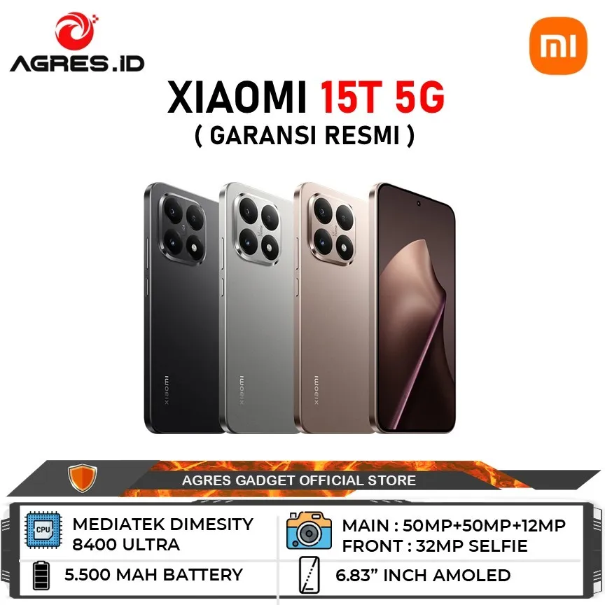Xiaomi 15T 5G 12GB/512GB Garansi Resmi Xiaomi Indonesia