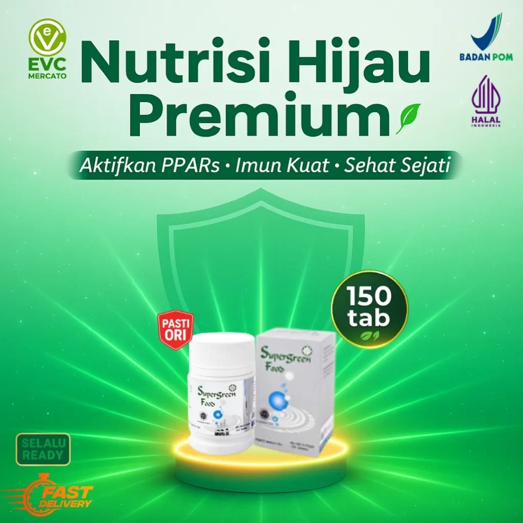 Supergreen Food KK SGF Suplemen Spirulina Chlorella Suplemen herbal maag asam lambung dan imun tubuh