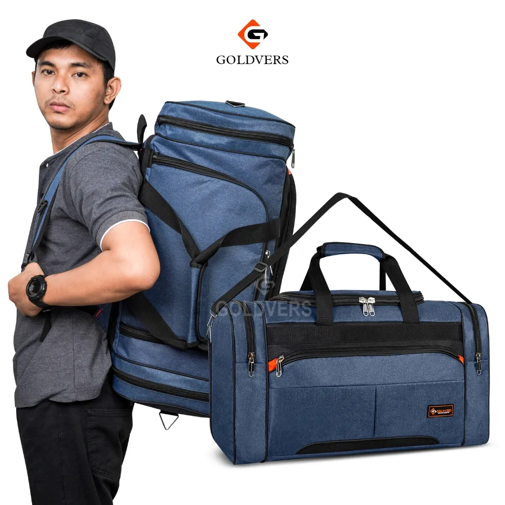Goldvers -  TRAVORA Tas Travel Bag Tas Duffel Pakaian Jumbo 60L Ransel Mudik Jumbo Travelling Bag Travel Backpack Tas Mudik Muat Banyak Tas Travel Multifungsi travel bag