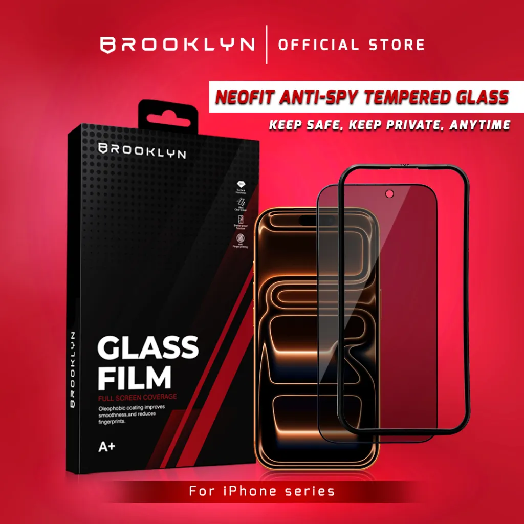 Brooklyn Privacy Tempered Glass iPhone 17/16/15/14/13/12/11/XR XS MAX Mini Pro Plus Air Anti Spy Protection