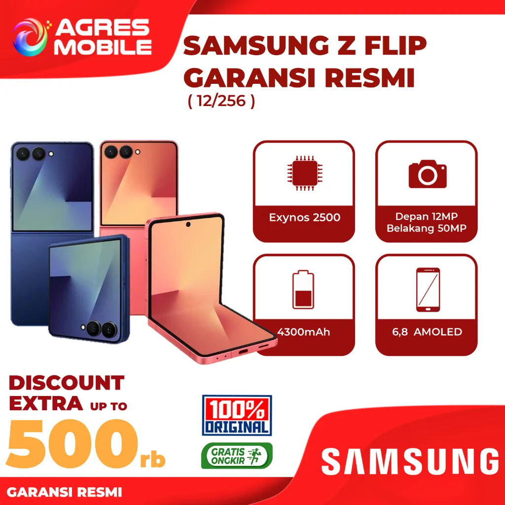 Samsung Galaxy Z Flip 7 5G 12GB/256GB I 12GB/512GB Garansi Resmi Samsung Indonesia