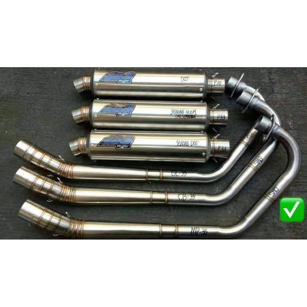 KNALPOT DOS ALA ORIGINAL CB GL MP TIGER VERZA VIXION BYSON SCORPIO