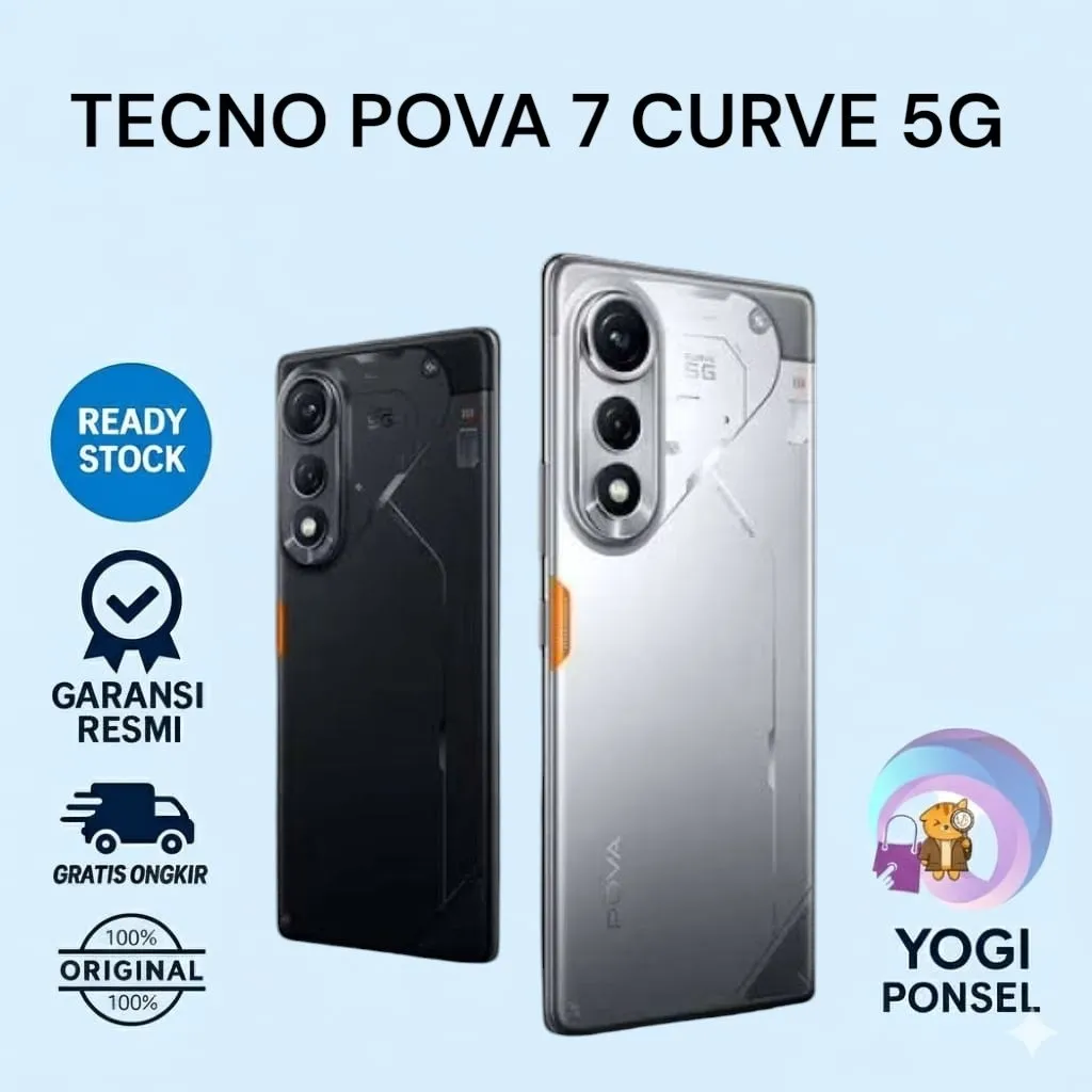 TECNO POVA 7 CURVE 5G 8/256 Free Gift Box.