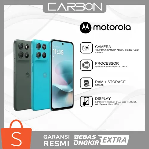 Moto G57 Power 5G - RAMBoost 24GB/256GB -  Snapdragon6s Gen4 - Antutu 625K - 7000mAh SiliconCarbon - 50MP Sony LYTIA600 - 8MP Selfie - 6.72" - IP64 GG7i MIL810H - Dolby Stereo