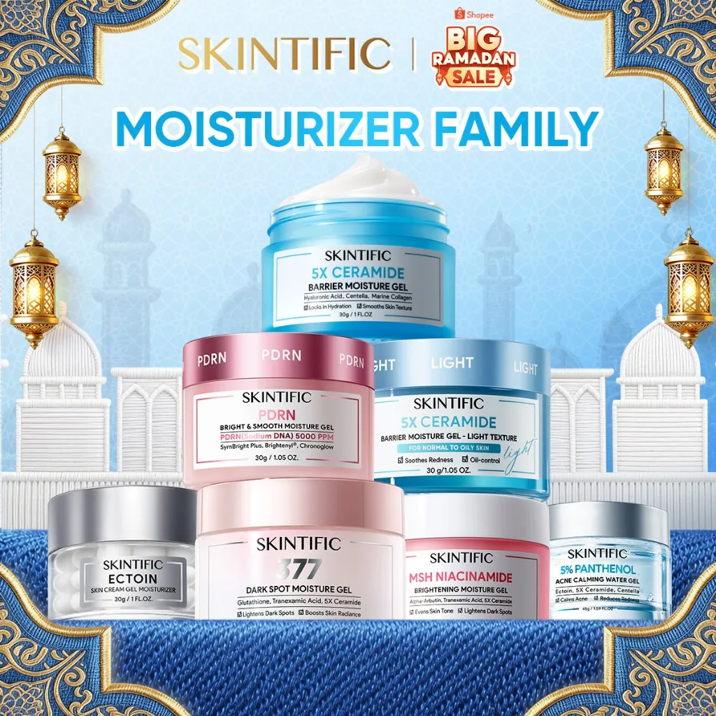 SKINTIFIC - Gel Moisturizer All-in-1 Series | 5X Ceramide Barrier TXA Niacinamide Brightening Cream Alpha Arbutin | 377 Dark Spot Solution Glutathione | Retinol Skin Renewal Anti-Aging Cream| Sensitive Moisture Gel 40ml - Calm & Repair 2in1|Official Store
